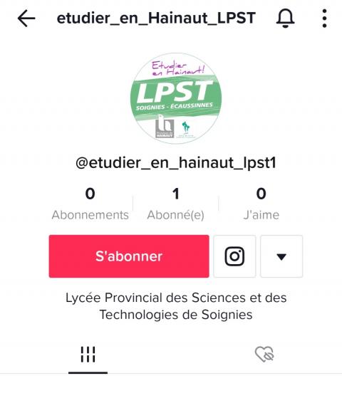 Le LPST Soignies est notre première école provinciale à créer son compte TikTok officiel