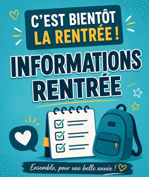 Rentrée scolaire 2026 - 2027