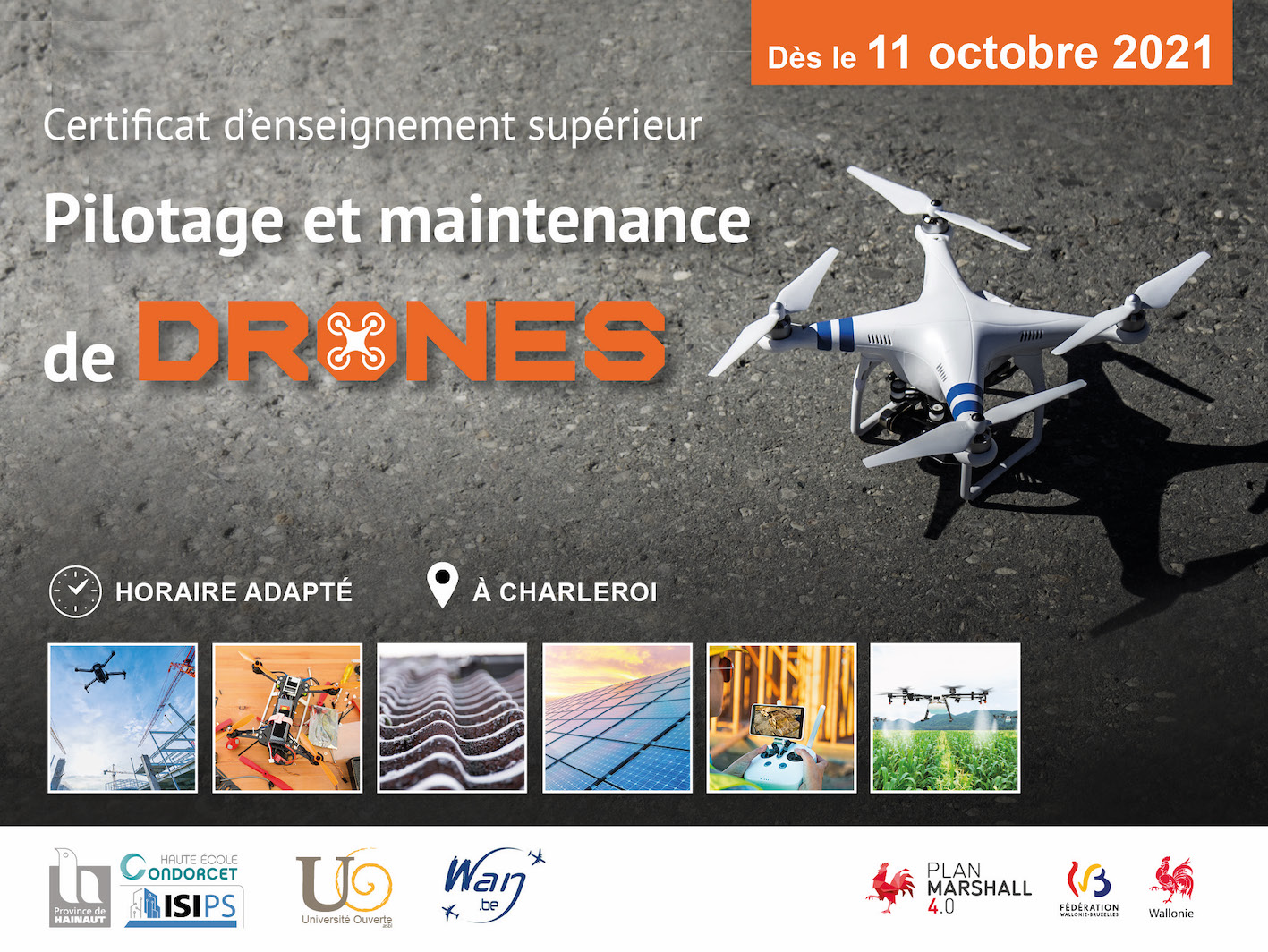 𝗣𝗜𝗟𝗢𝗧𝗔𝗚𝗘 𝗘𝗧 𝗠𝗔𝗜𝗡𝗧𝗘𝗡𝗔𝗡𝗖𝗘 𝗗𝗘 𝗗𝗥𝗢𝗡𝗘𝗦, une large offre de formations en Province de Hainaut