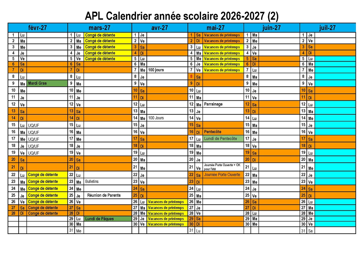 1er a 4eme apl calendrier scolaire annee scolaire 2026 page 2