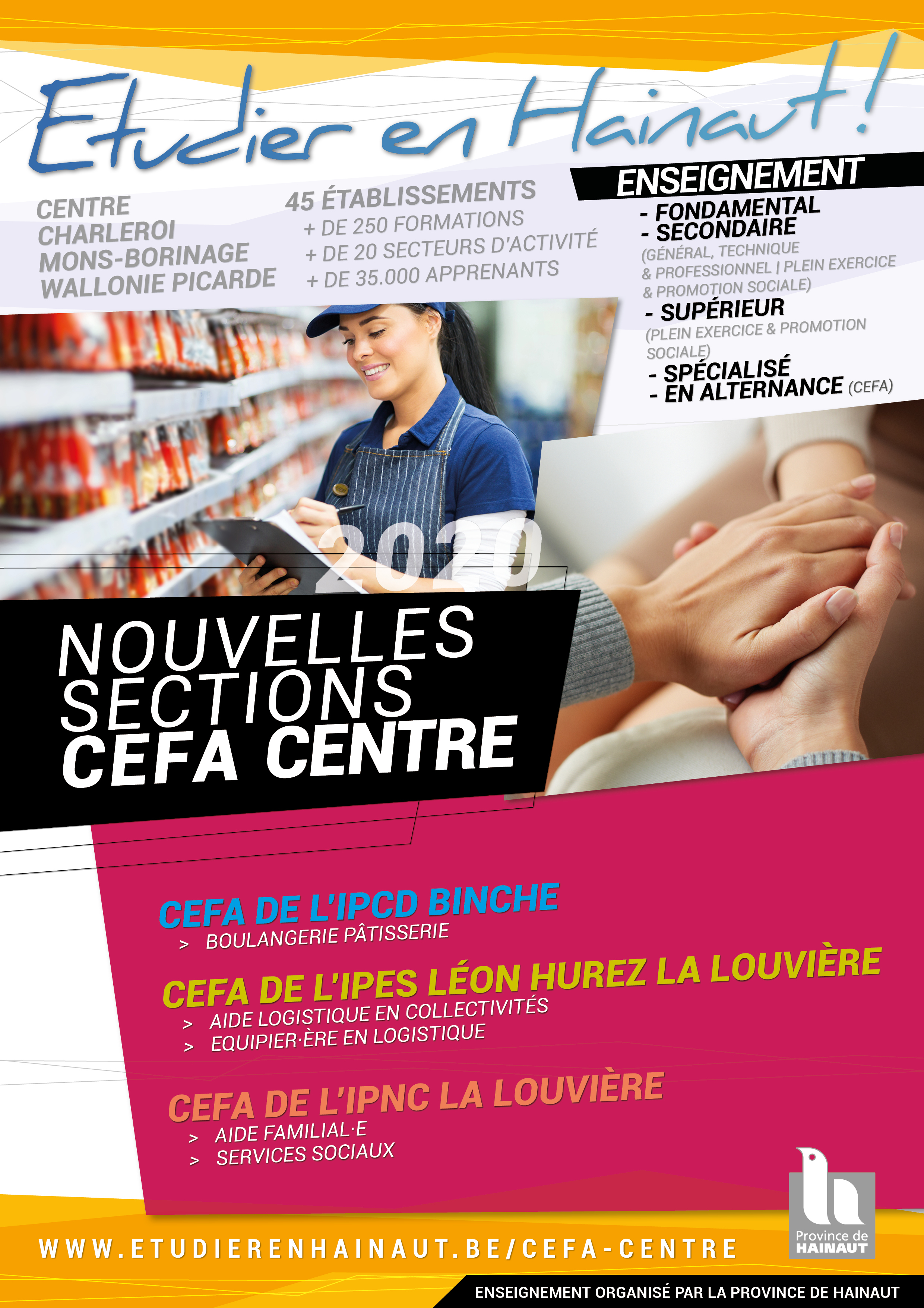 Affiche Nouvelles Sections CEFA CENTRE 2020 420x594mm