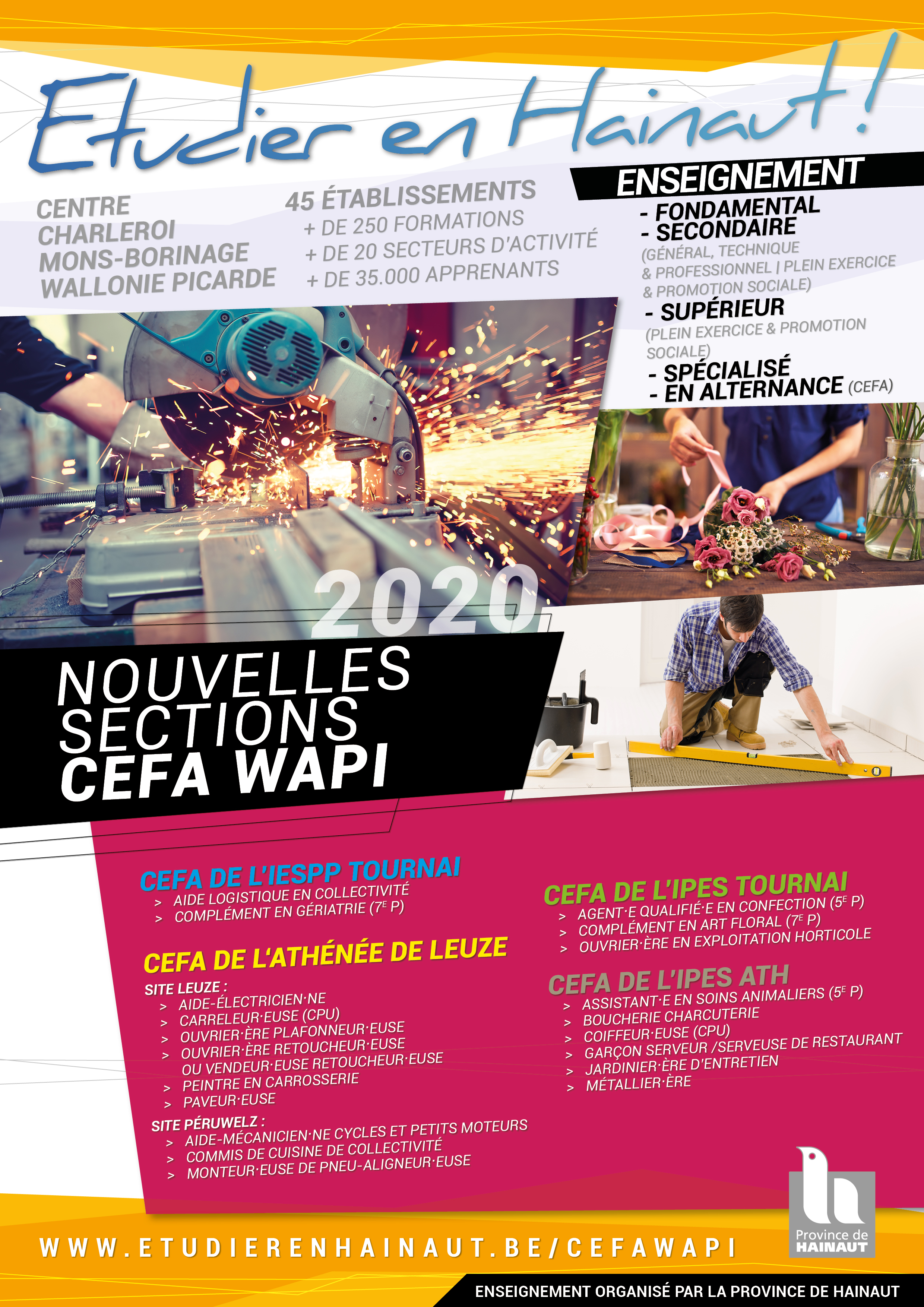 Affiche Nouvelles Sections CEFA WAPI 2020 420x594mm