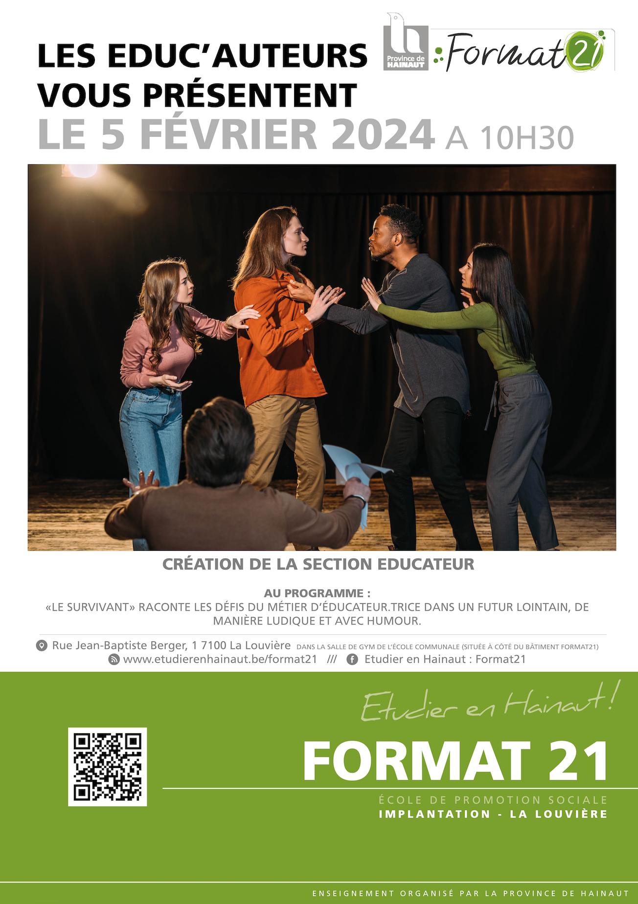 Format21 La Louvière vous invite à assister à leur pièce de théâtre « Le survivant » ! 
