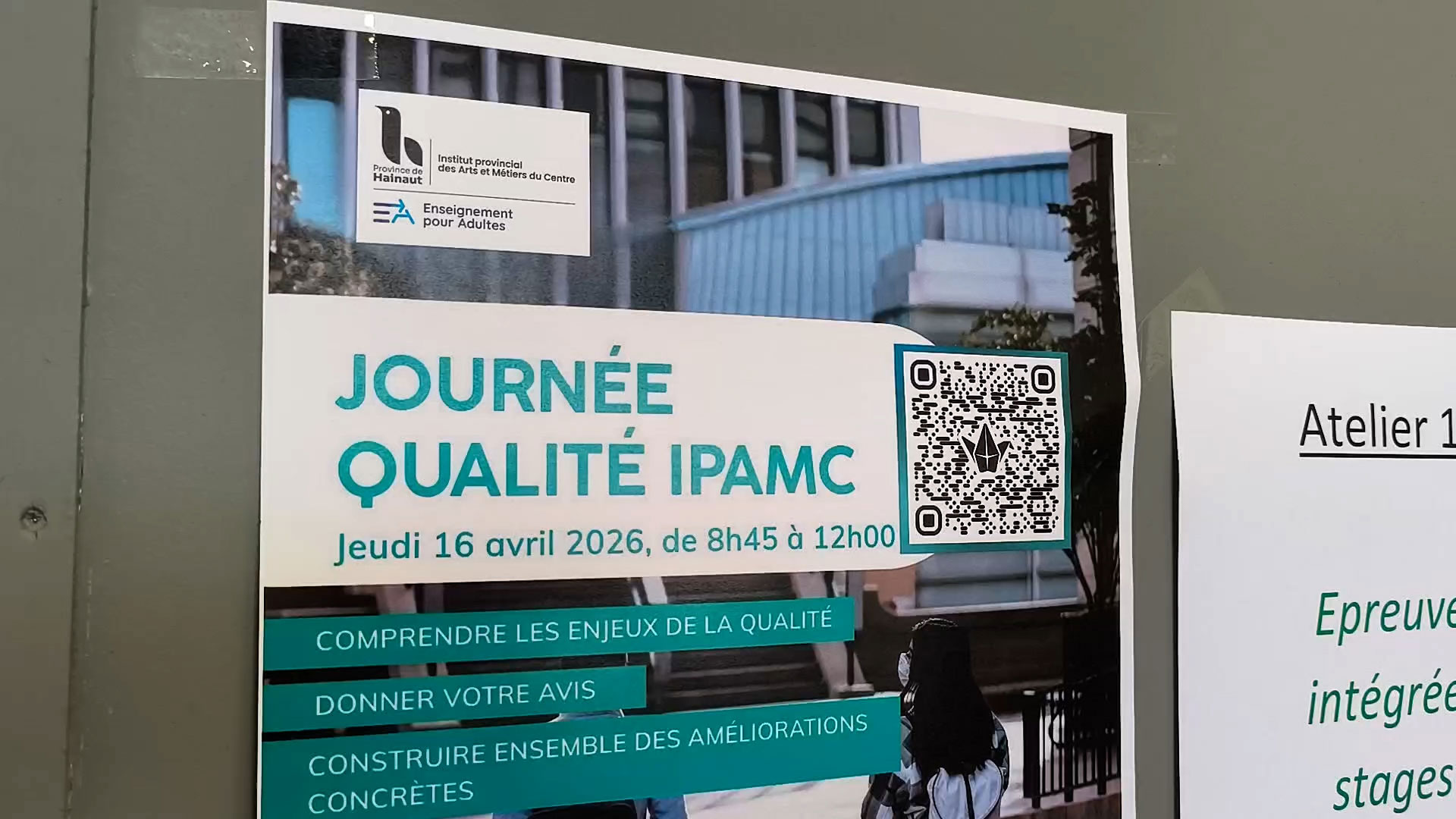 affiche de la journée qualitée de l'IPAMC