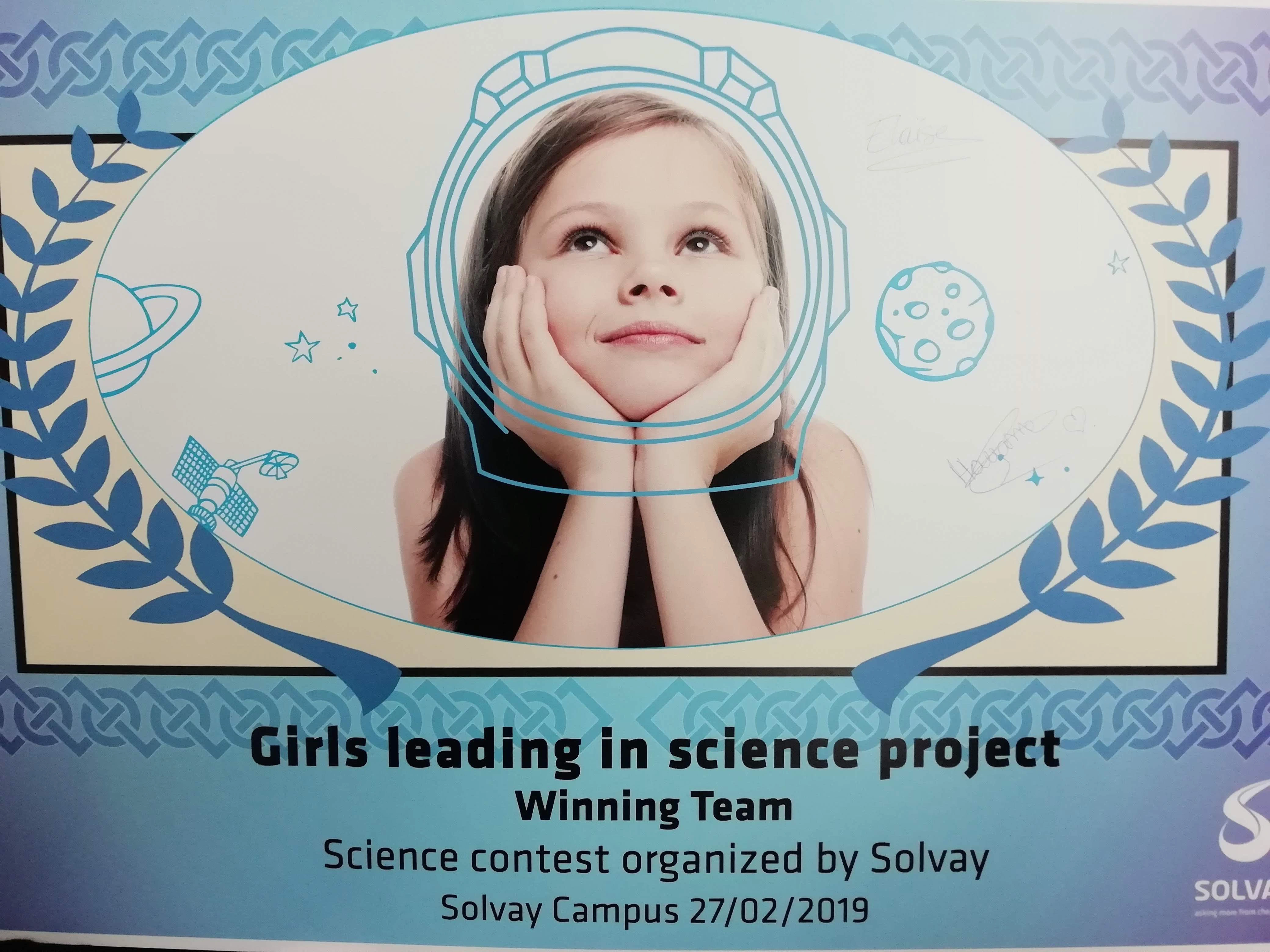L’IPES d’Ath lauréat du concours « Girls Leading in Science Project »