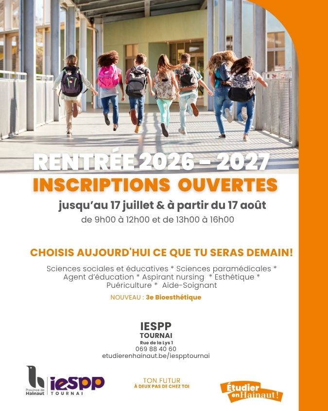 Rentrée 26 -27 à l'IESPP : les inscriptions sont ouvertes!