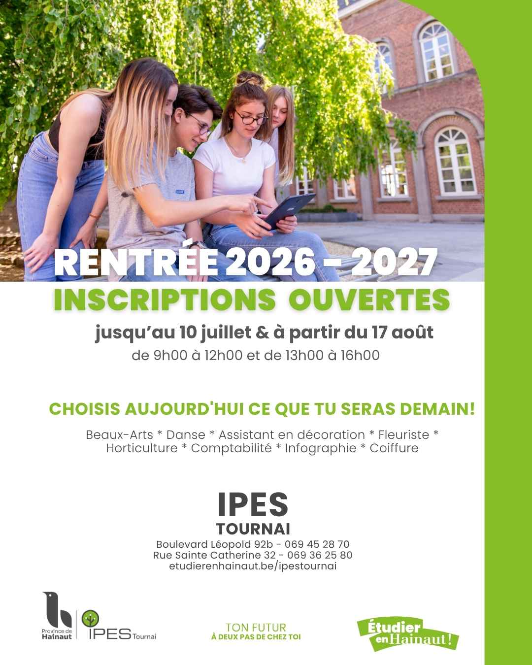 Inscriptions : Rentrée 2026 -2027
