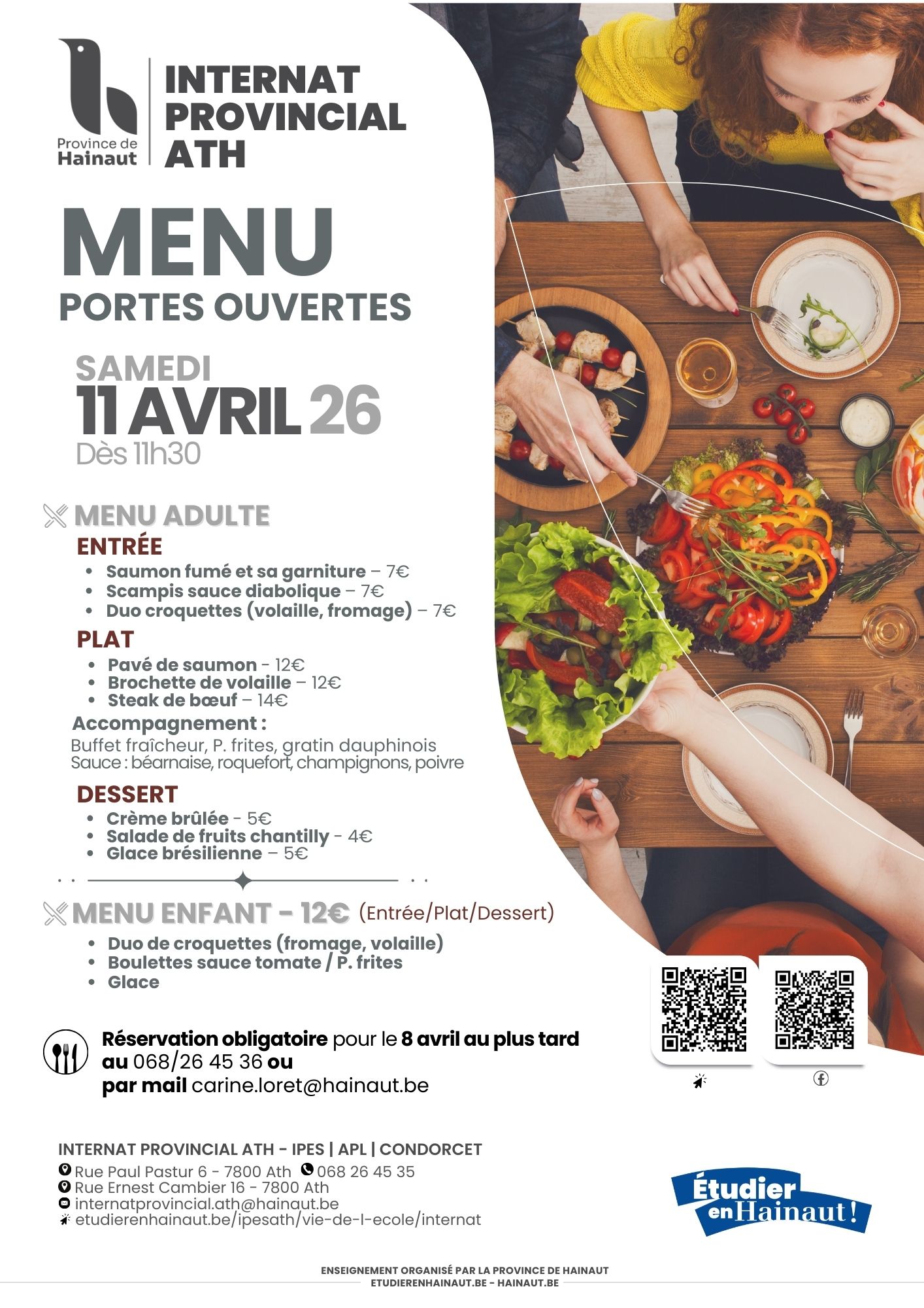 MENU Portes ouvertes