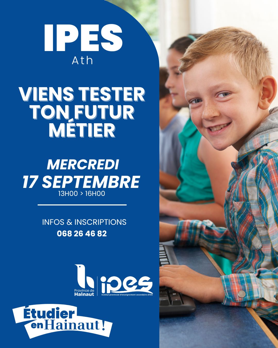 Viens tester ton futur métier à l'IPES Ath