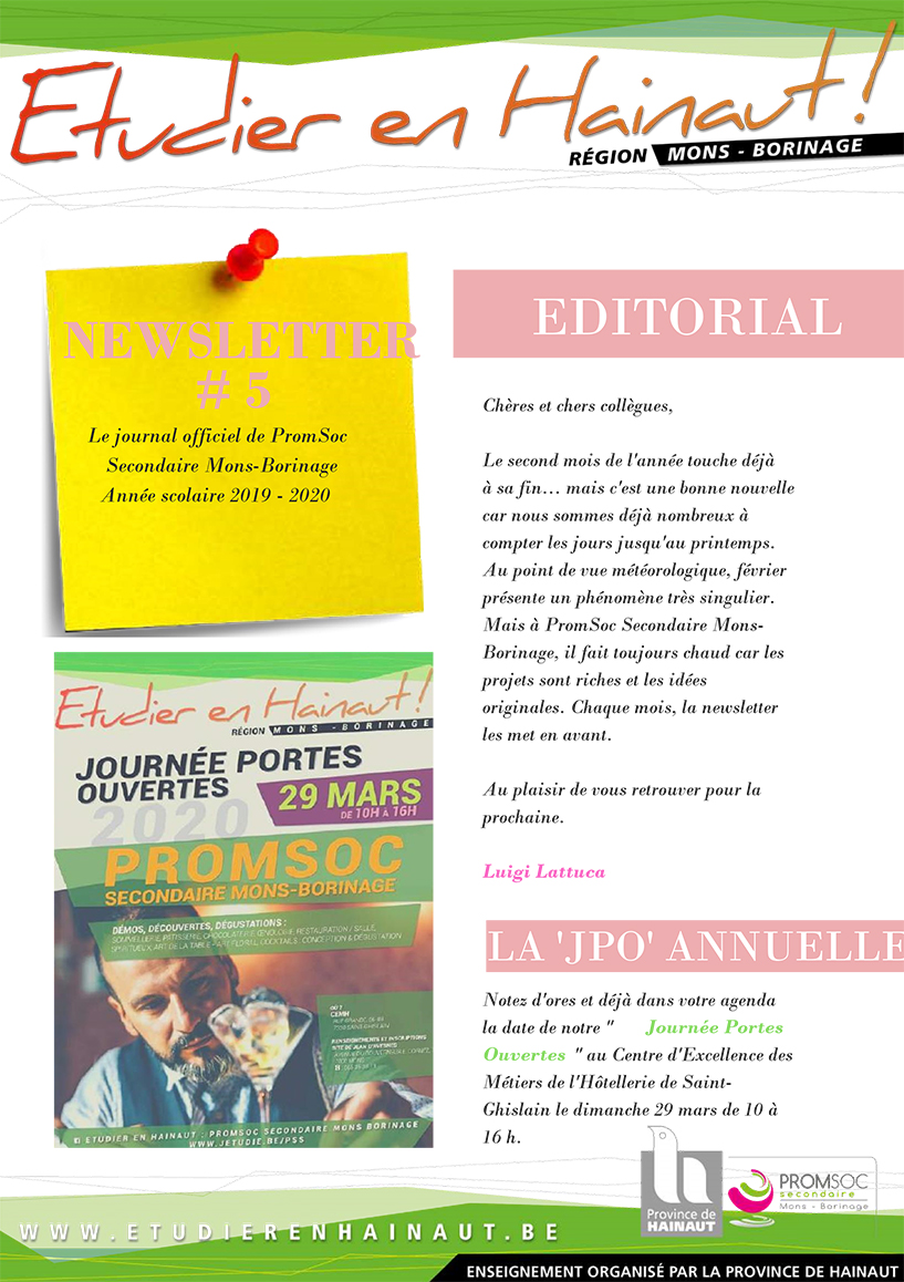 Newsletter de la rentrée