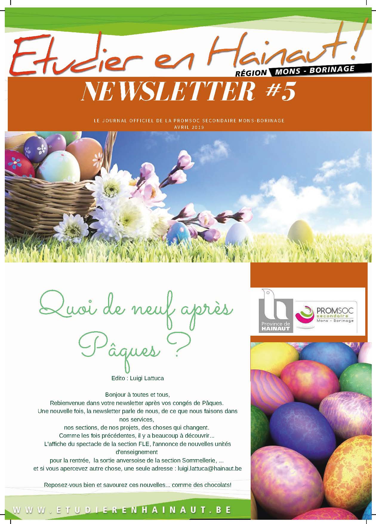 Newsletter 5 année scolaire 2019 2020 Page 1