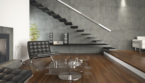 interior design of modern architecture living room 