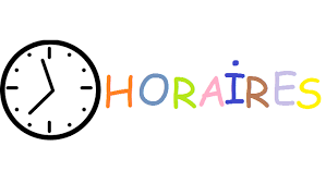 Horaires 2025 - 2026