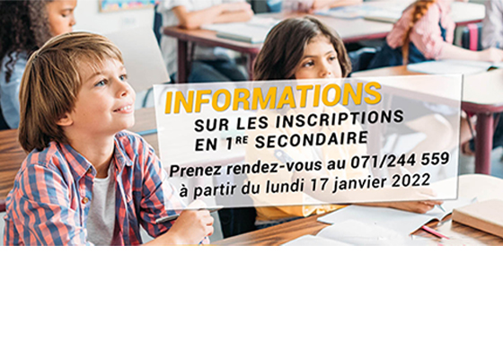 Inscriptions en première secondaire