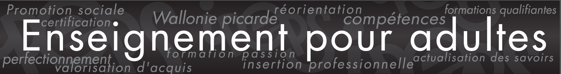 Bandeau Enseignement pour adultes
